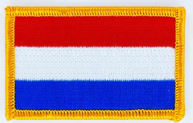Patch Ecusson Brode Drapeau Hollande Pays Bas  Insigne Thermocollant Neuf Flag
