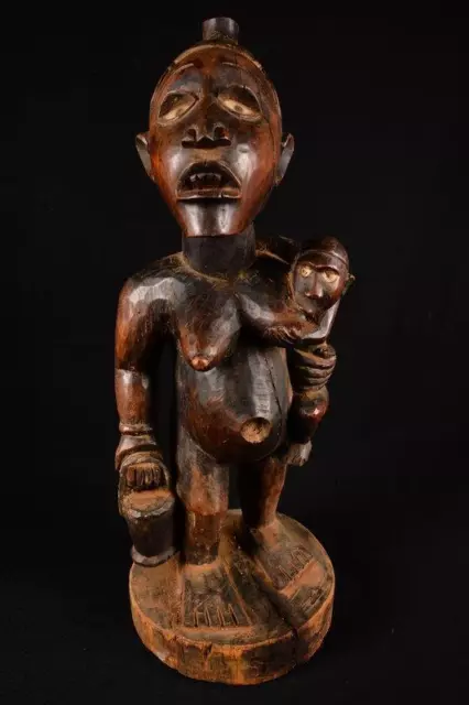 21863 Afrikanische Grosse Yombe Fruchtberkeit Figur / Figure DR Kongo