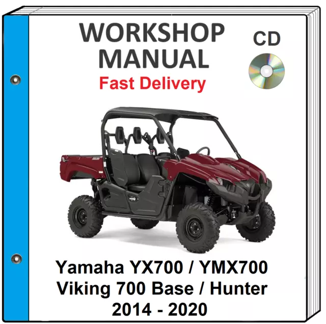 Yamaha Xv700 Viking 700 Ymx 700 2014 - 2020 Service Repair Shop Manual Cd