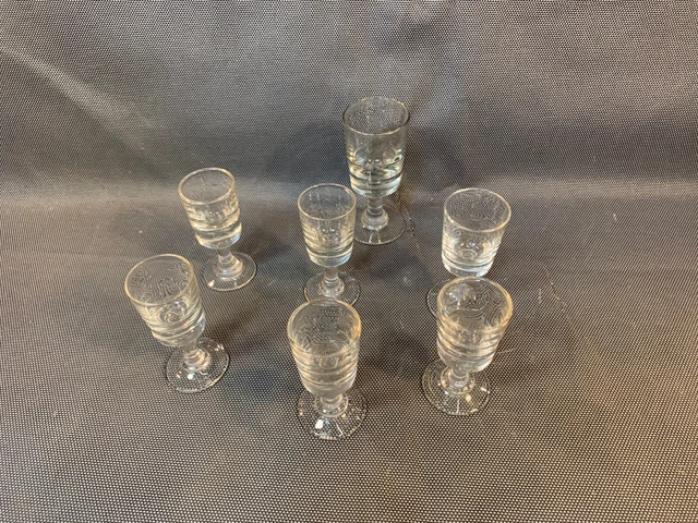 Lot De 3 Verres à Digestif Anciens - Shooters Vintage Multicouleurs - État Correct