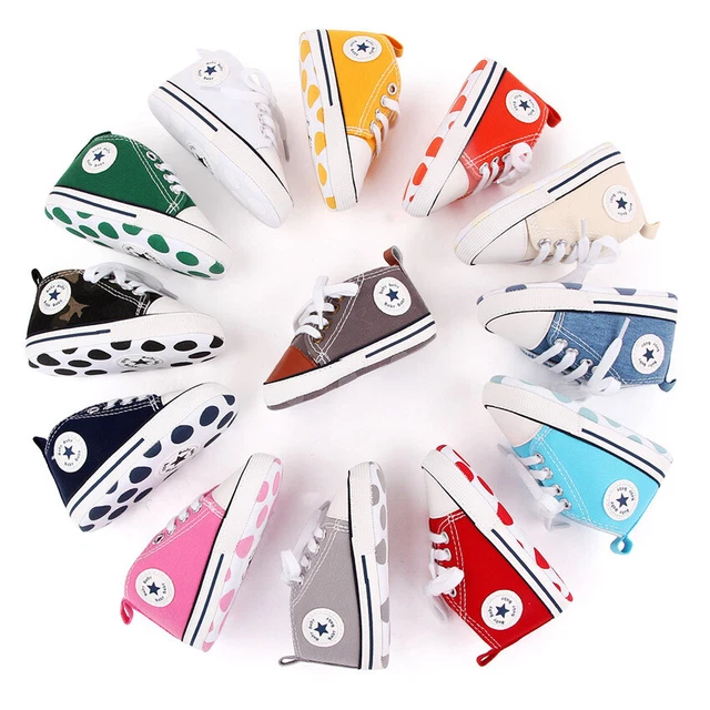 Baby Boy Girl Pram Shoes Newborn Infant Sneakers Toddler PreWalker Trainers 0-18