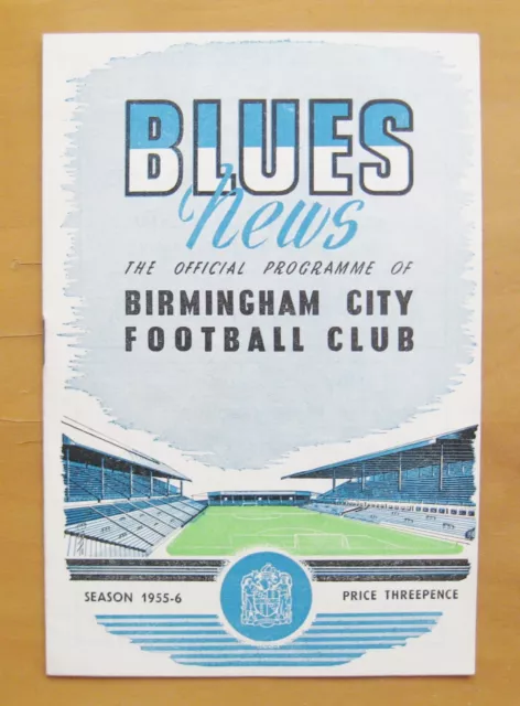 BIRMINGHAM CITY v ARSENAL 1955/1956 *Excellent Condition Football Programme*