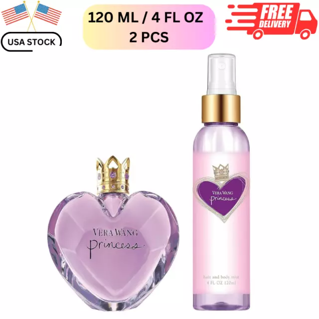 2 Pack Vera Wang Princess Women's Eau de Toilette and Body Mist Holiday Gift Set