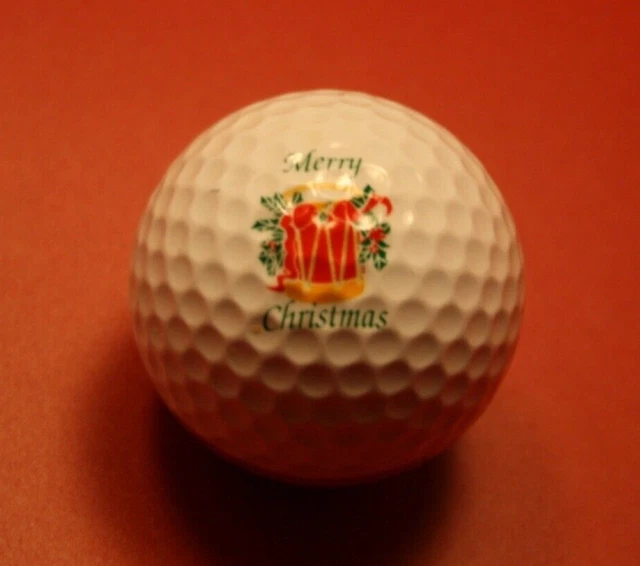 【未使用品】PING GOLFBALL merry Christmas Vintage Ping Eye 1 Merry Christmas Golf Ball Red White Nice
