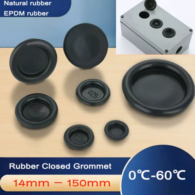 Blanking Grommets Rubber Grommet Closed Gromet Blind Plug Bung Bungs 14mm-150mm