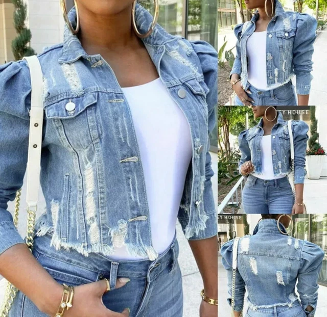 Ripped jean jacket deals