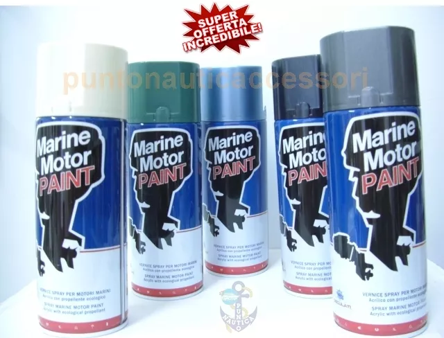 VERNICE SPRAY MOTOR PAINT PER MOTORI MARINI JOHNSON/EVINRUDE BOMBOLETTA DA 400ml