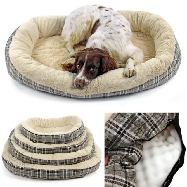 Deluxe Orthopaedic Soft Dog Bed Pet Warm Basket Fleece Lining Cushion Puppy Cat