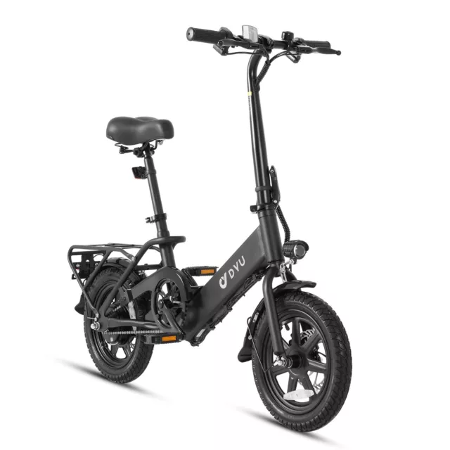 DYU Vélo électrique pliant 14" pour adultes adolescents, 250 W 36 V/7,5 Ah City