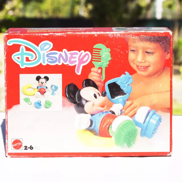 Jouet de bain vintage Disney Mickey flotteur en boîte jamais ouverte Mattel 1989