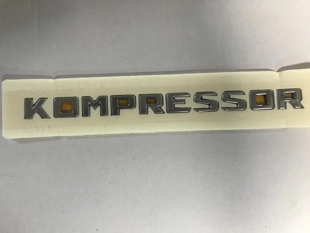 Chrom-Badge "Kompressor" Für Mercedes Heck - NEU Für CLK, SLK, CLS, ML, SL & Mehr