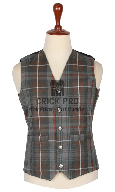 Mackenzie Weathered Handmade Waistcoat Kilt Vest  Custom Made Scottish Waistcoat