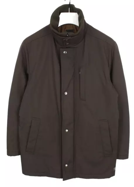 HUGO BOSS Corum Jacket Men's (EU) 50 Full Zip High Collar Pockets Brown