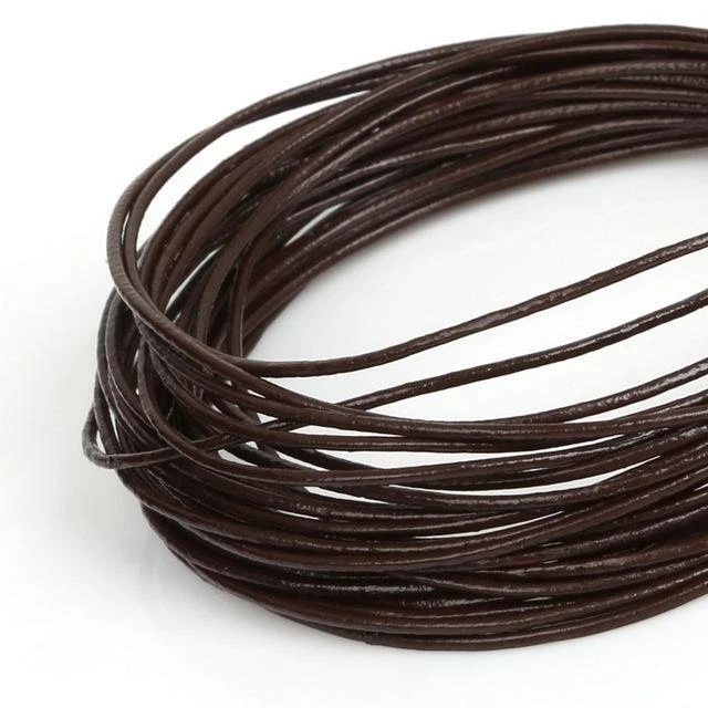 1/1.5/2/3mm 5m Genuine Leather Cord Round Rope String for Jewelry Bracelet Craft