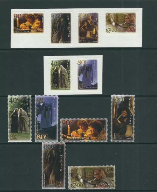 NEW ZEALAND 2001 LORD of the RINGS set ( both regular and self adhesive) VF MNH