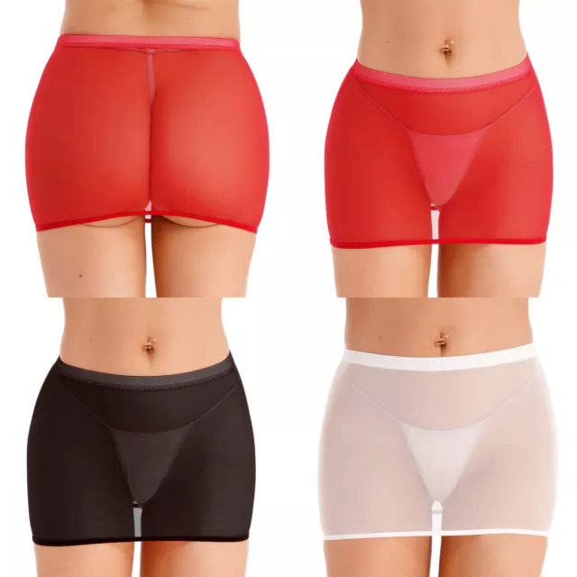 Women Sexy Low-rise Mini Skirt Lady See through Lightweight Short Micro Skirts