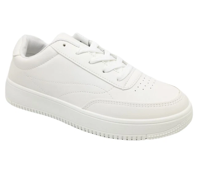 Baskets Tennis Chaussures Sneakers Femme - 37 38 39 40 41 - Blanche Compensées