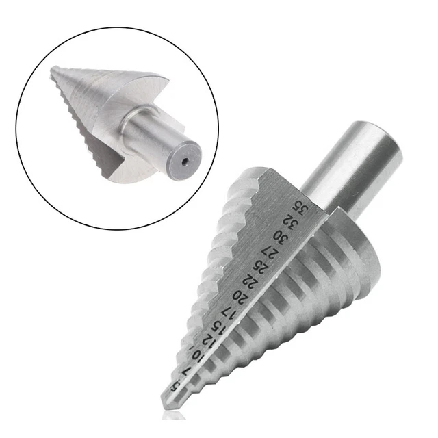 13 Step Spiral Groove Conical Cone Drill 5-35mm Straight Flute Drilling