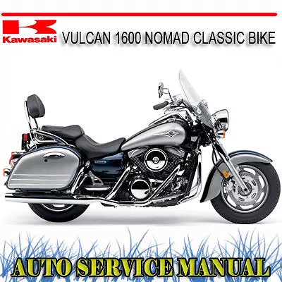 Kawasaki Vulcan 1600 Nomad Classic Bike Repair Service Manual~ Dvd