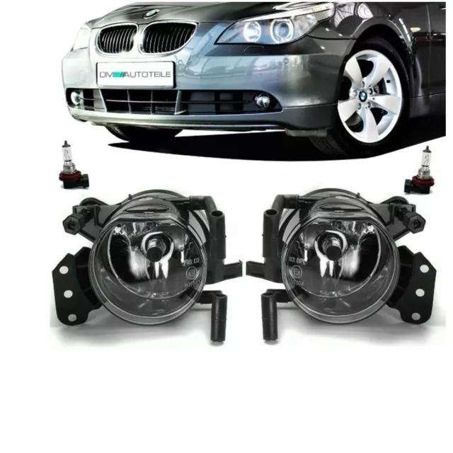 Phares Antibrouillard en Verre Clair Kit HB4 pour BMW 5er E60 E61 E90 E91 E63