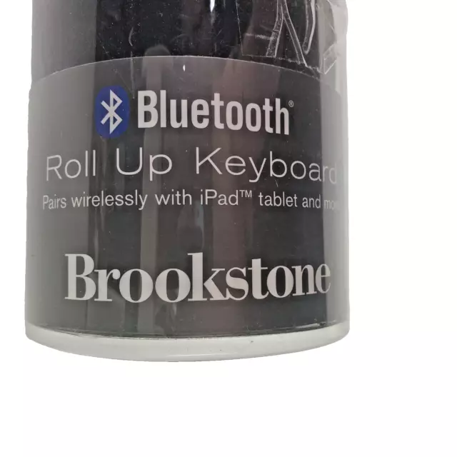 Brookstone Bluetooth Silicone Roll Up Keyboard Black 682369 2