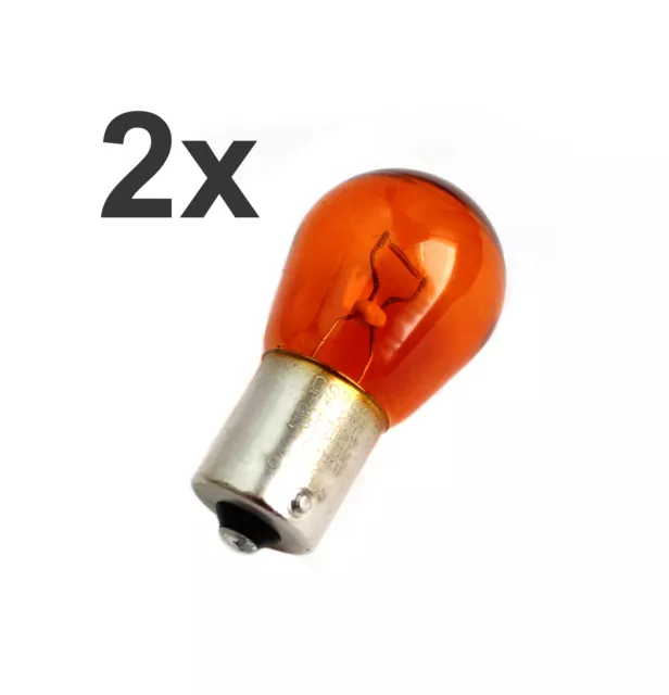  2 ampoules invisible P21W BA15S 12V 21W chrome orange