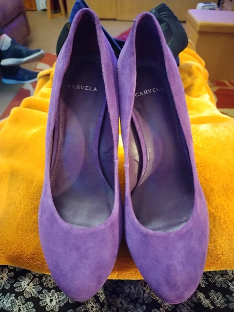 carvela blue suede shoes
