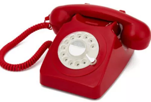 GPO RETRO GPO746RRD 746 Desktop Rotary Dial Telephone - Red [New ] Red ...