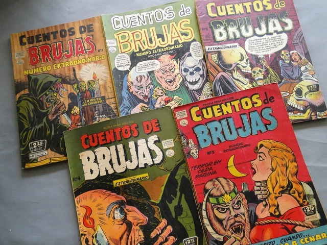 Comic Cuentos De Brujas  Extraordinario  N 1,2,3,4,5  Prensa México Terror 1958