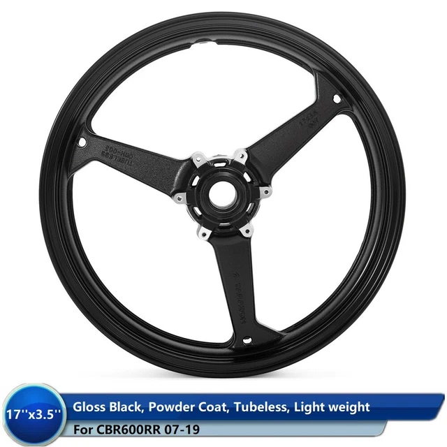 17"x3,5" Roue Jante Avant Noir pour HONDA CBR600RR 2007-2015 CBR 600 RR 08 09 10