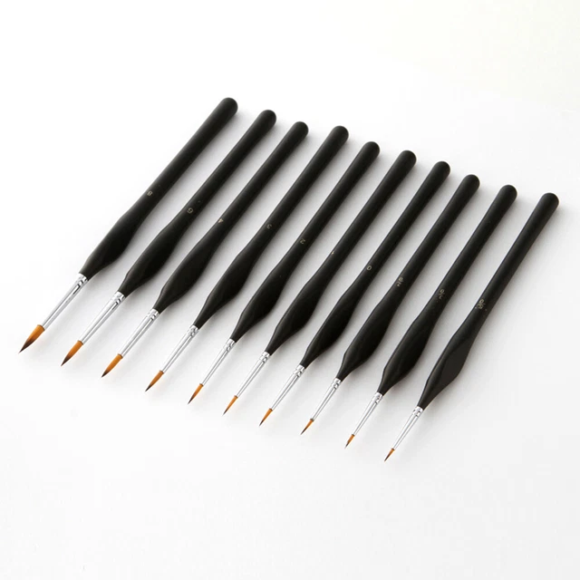 Set di pennelli per pittura di dettaglio 10 pezzi Pennelli per pittura per E5J9 3