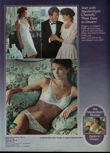 1983 Maidenform Sweet Nothings Camisole and Petti Ad-DT1035