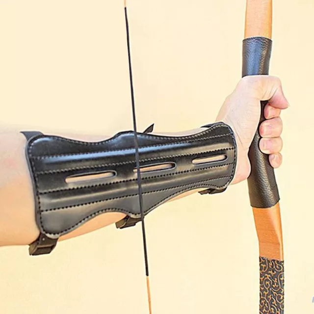 Forearm archer protection bow cord to protect black polyurethane