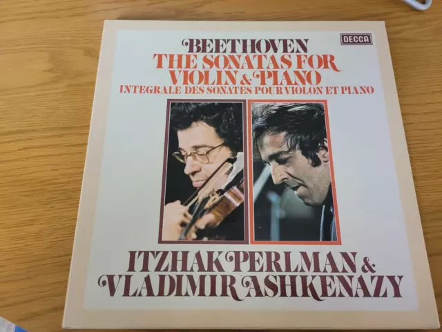 Beethoven The Sonatas For Violin & Piano Perlman Ashkenazy Decca D92D 5 Lp