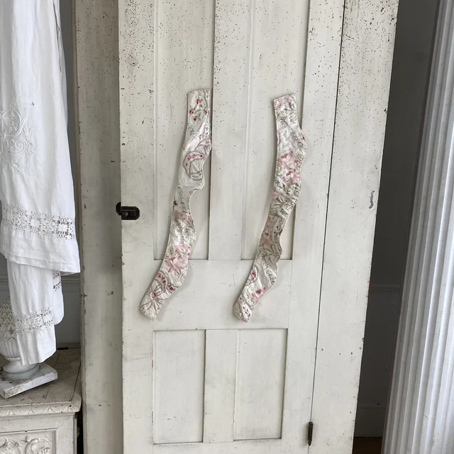 Antique French curtain drape tie back tiebacks 19th century French textiles