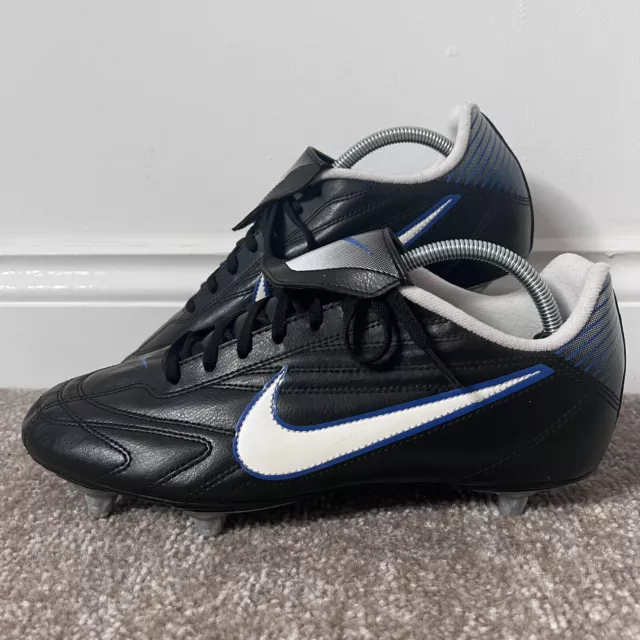 Mens Nike Premier II Studded Football Boots SG 2009 Black Blue Rare UK Size 9