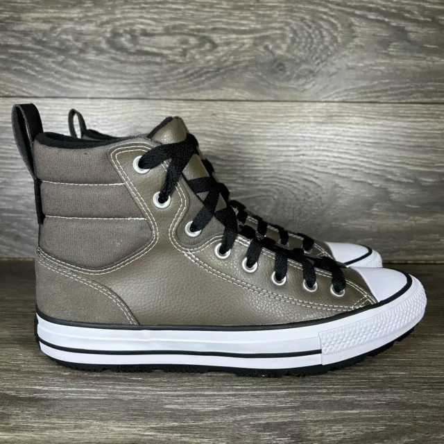 Converse Men's Chuck Taylor All Star Berkshire Brown Fleece Lined Sneaker Boots 2