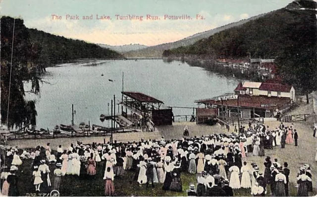 The Park and Lake, Tumbling Run, Pottsville, Pa., Posted 1914