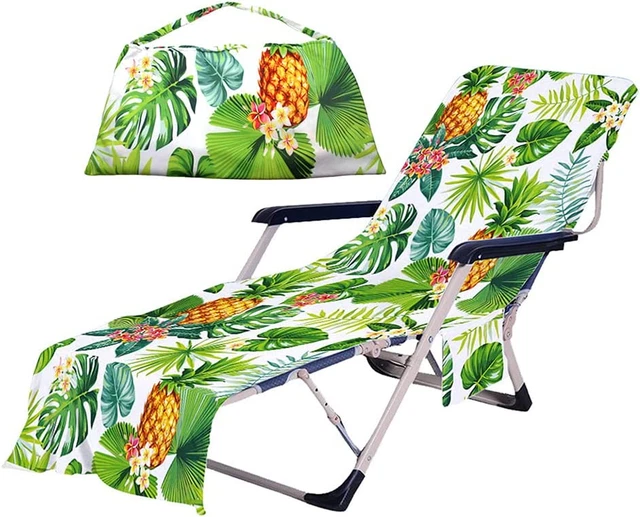Chaise Lounge Cover,Beach Chair Towel,Leopard Beach Towel for Pool Chairs and Lo