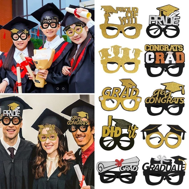 2024 HAPPY GRAD Graduation Glasses Meaningful Graduation Photo Props