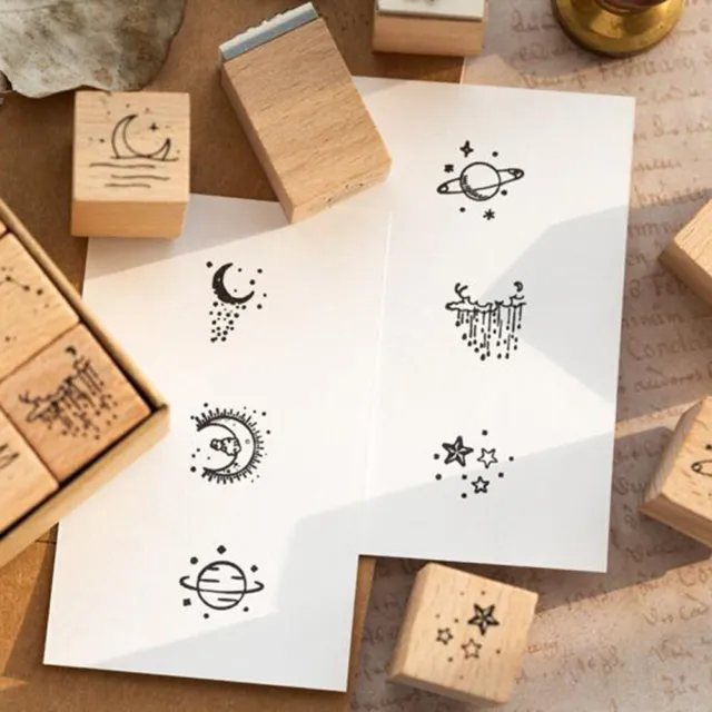 60 80 Characters Professional Results Wood Rubber Stamps for Embossing