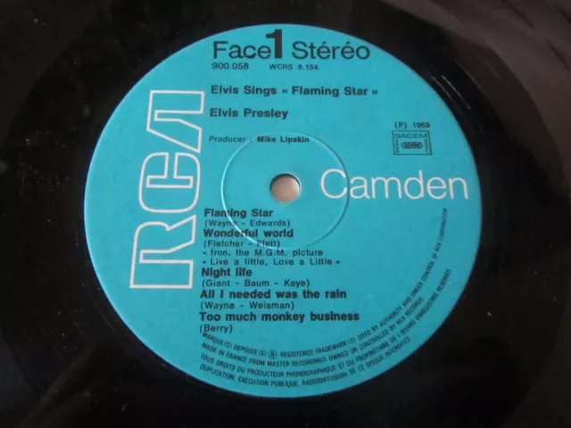 LP Vinyl  Elvis Sings Flaming Star (1971) 3