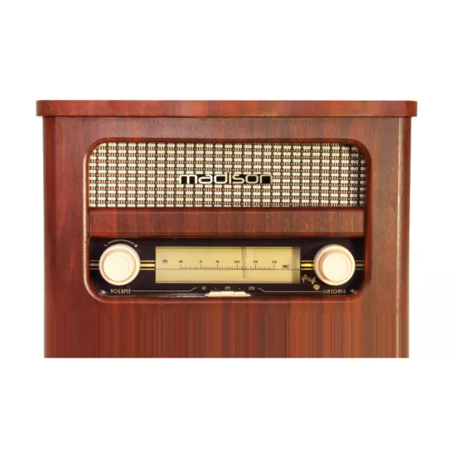 Madison wiederaufladbares Vintage Radio Wireless Set HIFI Bluetooth FM Soundsystem