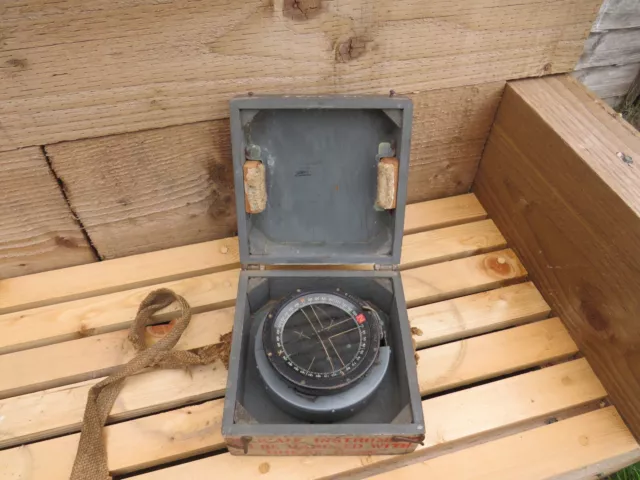 Ww 2 Raf Spitfire P 11 Compass In A Fitted Wooden Box