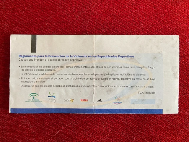 R26667 TICKET REAL Madrid Al Ittihad 2009 Rookie Debut Cristiano