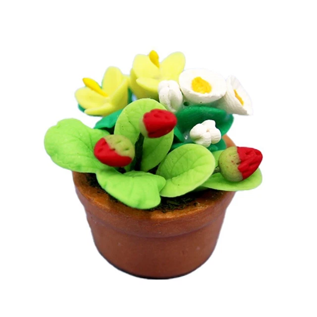 Plante Miniature En Pot Pour Maison De Poupée - Décoration Mini Jardin, Bureau, 10x6x6 Cm