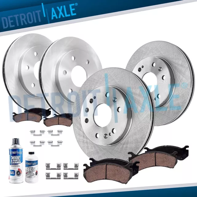 Front Rear Disc Rotors Ceramic Brake Pads Kit for Silverado Sierra Yukon XL 1500