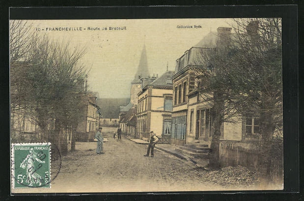 CPA Francheville, Route de Breteuil 1909