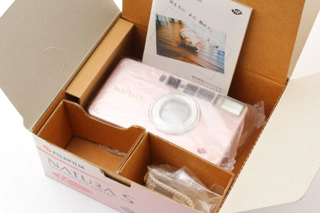 [NEAR MINT In Box]  FUJIFILM NATURA S Rose Point & Shoot Film Camera From  JAPAN