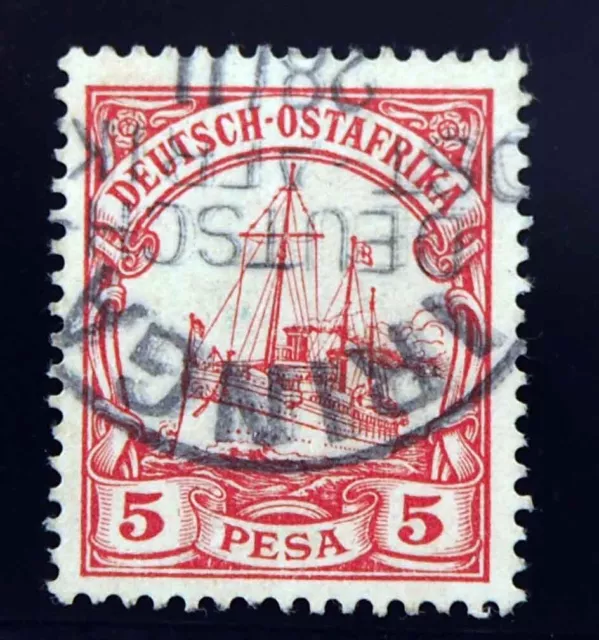 1901 Dt. Ostafrika Stpl.; "IRINGA DOA 28/11", K1 klar auf 5 Pes. Kab, MiNr. 13